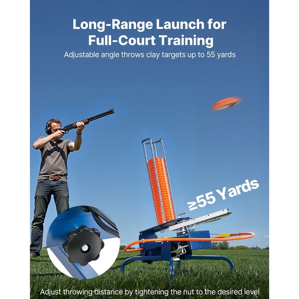 UIMOSO Clay Target Thrower, 55+ Yards Automatic Skeet and Trap
